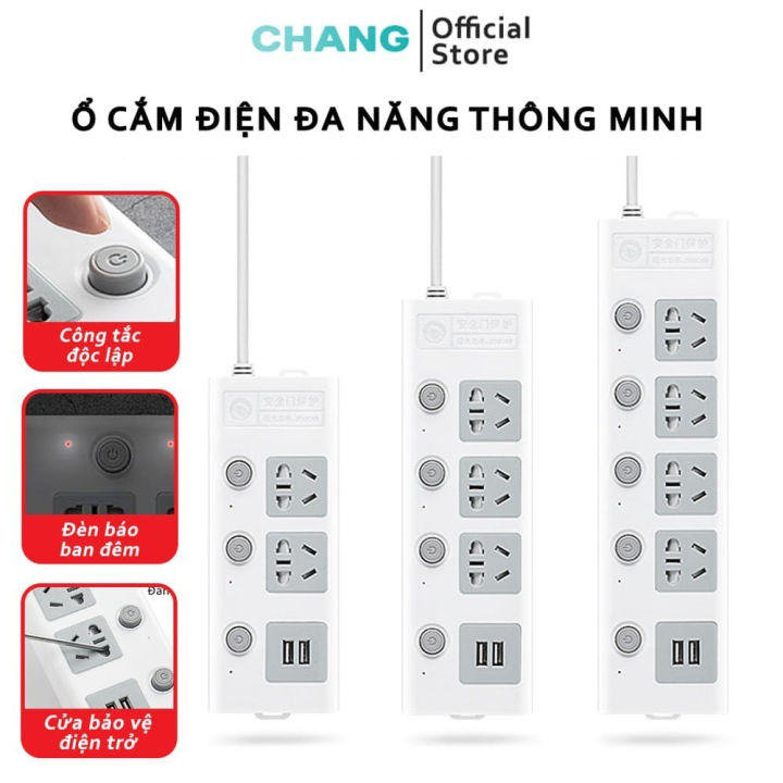 Ổ Cắm Điện Đa Năng Thông Minh Cổng USB 5v Sạc Nhanh, Chịu Tải 2500W ...