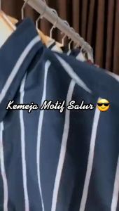Kemeja Stripe Lengan Pendek Pria Salur Casual PUTIH GARIS HITAM PREMIUM ATASAN PRIA MOTIF GARIS - Ridho Fashion