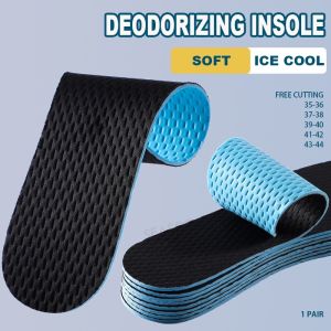 3mm Thin Deodorant Insoles Ice Cool Feeling Sponge+PU Foam Shoe Pad Breathable&Soft Men and Women Comfort Insole Daily Replacement