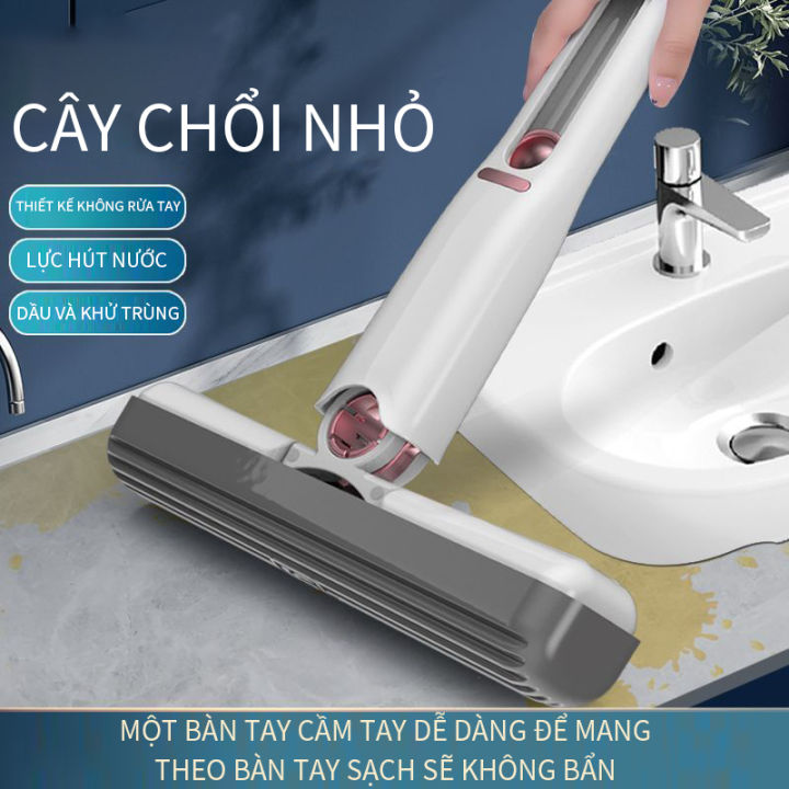 Cây Lau Tự Vắt GẤP GỌN mini,cây lau nhà bếp,Bọt Biển Siêu Thấm Hút Đa ...