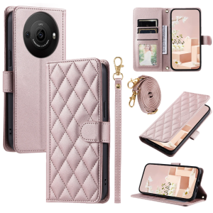 For Sharp Aquos R8 Pro Phone Case Crossbody Back Long Lanyard Silicone Protective Case Flip Leather Case