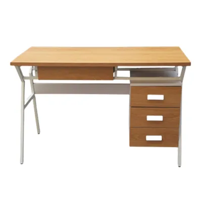 Hapihomes Lorie Wooden-Metal Office Table -Size 120L x 60W x 75H cm