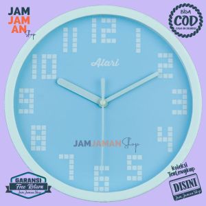 Jam Dinding Quartz Hiasan Dinding Minimalis BestSeller Alari AL1128 Unik Black Bagus