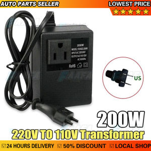 【Original 24hours delivery】Power Adapter Intelligent Efficient Household 200W AC 220V To 110V Step Down Transformer Voltage Converter Travel