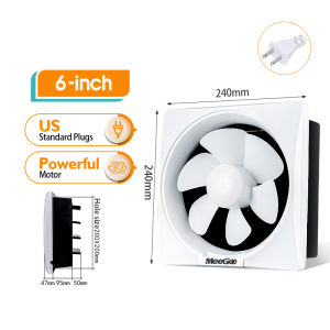 MeeGoo Ventilation Fan 6/8/10/ inch Exhaust Fan Kitchen Bathroom Silent Large Suction Louvre Fan