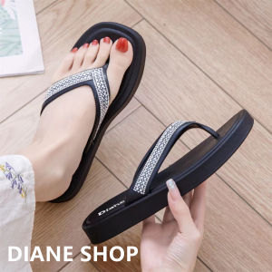 New Womens Korean Style Flat Flip Flops Fashionable Slip on Sandals for Outdoor Wear Rubber Non-Slip Sole Durable Waterproof Trendy Open-Toe Sandals 083523