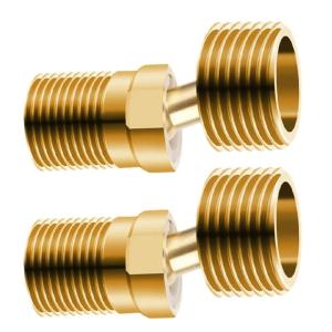 Corrosion Resistant Brass Pipe Fitting Adapters Angled Curved Foot Thread Connection 360 Degree Rotation for Bathroom