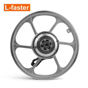 Cheap 30km/h 36v 350w 16 Inch Front Drive Black Electric Bike BLDC Hub Gear Motor whit Throttle controller