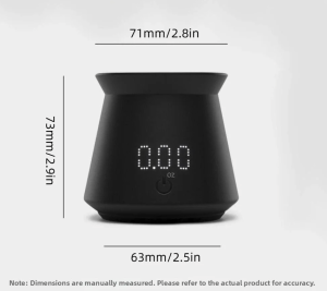[Local SG Stock] High Precision Electronic Coffee Weighing Scale Rechargable Black LCD Digital Coffee Grinder Scale
