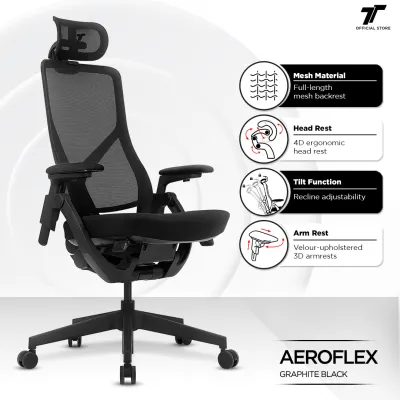 [PRE-ORDER] TT Aeroflex Ergochair Home Office Mesh Chair Executive Ergonomics Chair