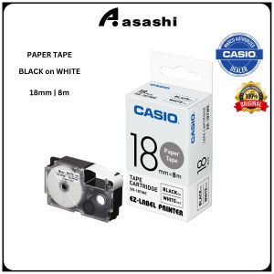 Casio XR-18 18mm EZ-label Tape Cartridge / Optional XR-18X1 / XR-18WE1 / XR-18YW1 / XR-18TWE / XR-18HMWE / XR-18GN1Genuine