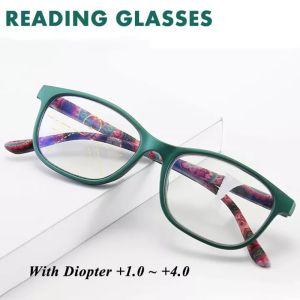 WENSH Driving Women Irregular Printing Read Magnification Vision Care Computer Eyeglasses Presbyopia Eyeglasses Reading Glasses Hyperopia Eyewear