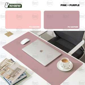 【NEW】Dual / Single Side Mousepad Keyboard Mat Thick Leather Portable Anti-slip Smooth Mouse Pad Pu Waterproof Macaron