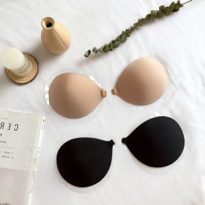 OK Plus Size Womens Non-slip Invisible Push-up Bra Self-adhesive Silicone Underwear