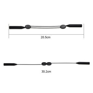 Adjustable Strap Tali Hitam Pengait Kacamata Silikon Strap Kacamata Sport Olahraga
