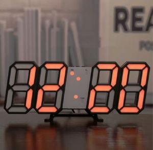 [ BorongPro ] 3D LED Digital Clock Alarm Wall Table Desk Temperature Night Mode Home Office Decoration Living Room