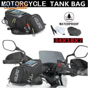 Motorcycle Tank Bag For Phone Motorbike Oil Fuel Tank Bag Magnetic Saddle Bag Mobile Phone Navigation Motorbike Oil Tank Bag Fixed Straps Shoulder Bag
