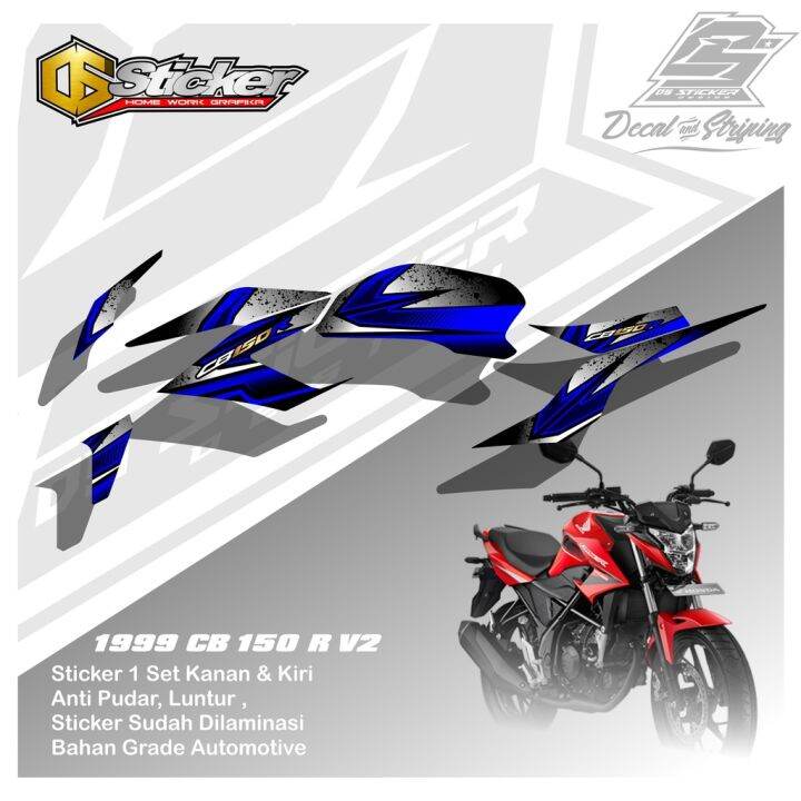 1999 Sticker Striping Motor Cb 150 R V2 List Variasi Grafis Warna Corak