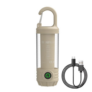 ไฟ LED แคมป์อเนกประสงค์สำหรับขับขี่กลางแจ้งยามค่ำคืนประเภท C ไฟฉายแบบชาร์จไฟได้พวงกุญแจแบบพกพาไฟฉายขนาดเล็กขอแขวนในบรรยากาศการตั้งแคมป์