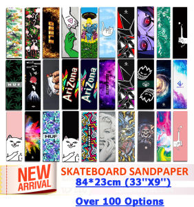 84*23cm Skateboard Sandpaper Scooter Skateboard Deck Griptape Longboard Abrasive Paper Electric Skateboard Board Grip Tape Skate (100+ Options)