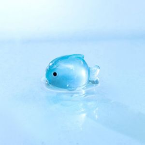 SWEET TIM Decorative Luminous Fat Fish Colorful Lifelike Fat Fish Resin Ornaments Fat Fish Statue Simulation Fat Fish Landscaping Home Desk