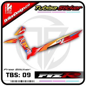 Sticker Striping List Variasi Yamaha Fiz R - Stiker Striping Motor Fiz R Motif Racing. TBS.09