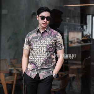 Jayabaya Batik BROMO Kemeja Katun Lengan Pendek