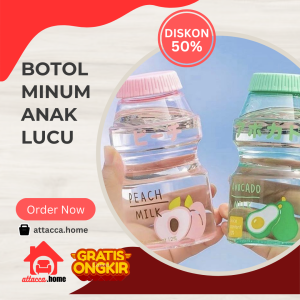 Botol Minum Sekolah Anak Lucu Viral Tiktok 2023 Yakult Anti Tumpah Perempuan Laki-Laki TK Tempat Air Aesthetic Korea Murah Meriah