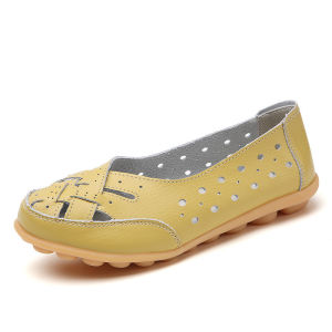 [Free Shipping] Plus-Size Summer WomenS Shoes Hollow-Out Loafers With Rubber Soles WomenS Shoes Middle-Aged And Elderly WomenS Shoes In Stock
