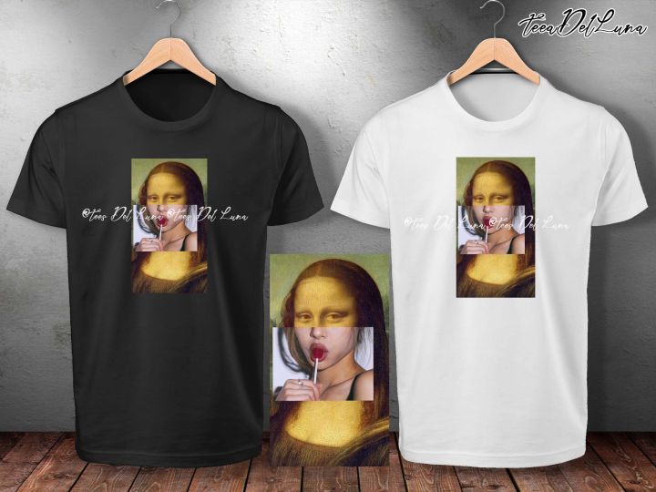 Aesthetic Mona Lisa Lollipop T-Shirt | Lazada PH