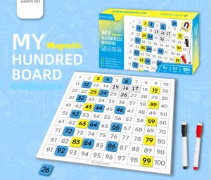 1-100 Magnetic Hundred Number Board Mathematical Teaching Aid Montessori Early education Toy For Children Puzzle