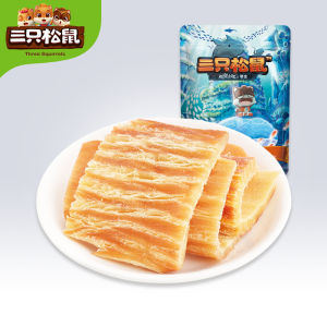 【Three Squirrels Squid Slices 60g】 Snack Specialty Snacks Seafood Dried Squid Shredded【三只松鼠手撕鱿鱼片60g】零食特产小吃海味干货鱿鱼丝风琴鱿鱼