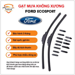 [1 CẶP - KHUNG MỀM] Cần gạt nước kính xe Ford Ecosport gạt mưa ô tô loại không xương lưỡi silicon cao cấp lưỡi gạt nước mưa oto xe hơi 457 chỗ xe bán tải