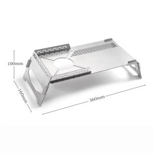 soto310 Stainless Steel Folding Camping Table Mini Portable Outdoor Hiking Heat Insulation Folding Desk Gas Stove Stand