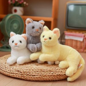 YAZHE Cute For Children Sofa Cushion Sleep Toy Soft Stuffed Animal Kitten Pillow Stuffed Toys Plush Pillow Simulation Cat Plush Toy Cat Plush Doll