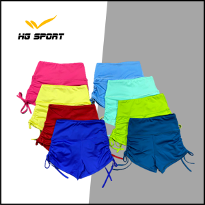Quần đùi tập Gym Aerobic nữ cạp cao rút dây HG Sport QDR02