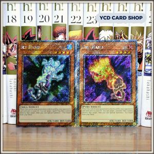 [YCDcardgame] Thẻ bài Yugioh chính hãng Set 2 Lá Ice Hand và Fire hand – Platinum Secret Rare