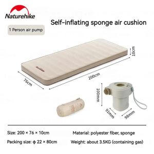 Matras Sponge Auto Inflate Single Naturehike NH20FCD08 Sleeping Pad Glamping Self Inflate Matras Spon Tebal Matras Camping Piknik