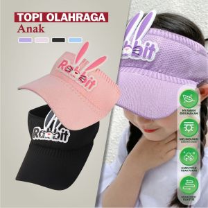 BW-P579 Topi Anak Rajut Visor Pantai Motif Kelinci Baseball Anti Uv / Topi Fashion Anak Rabbit Topi