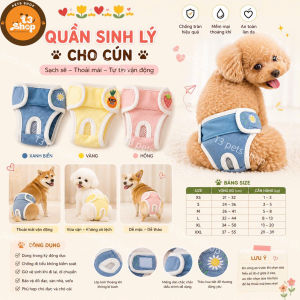 quần chip - quần sinh lý cho bé cún cái tới tháng " rụng dâu" (chó) - T3 PETS SHOP