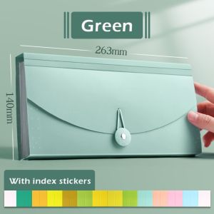 WUXU 13 Layers B6 File Folder Expandable PP Ticket Holder Multifunctional Large Capacity Bill Storage Booklet Students