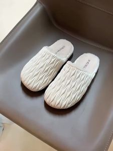 Fashionable Cotton Slippers New Style For Women Winter Home Use PU Leather Waterproof MenS Winter Plush Warm Cotton Slippers For Women