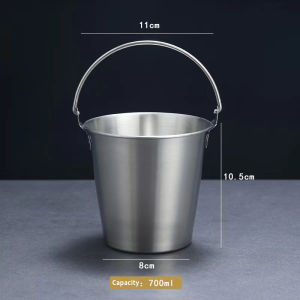 304 stainless steel ice bucket Bar snack Fries chicken food bucket Fried single beer portable ice bucket