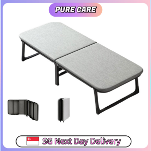 【Pure Care】 High Grade Folding Bed Foldable Single Bed Thick Portable Mattress Wide MetalFrame