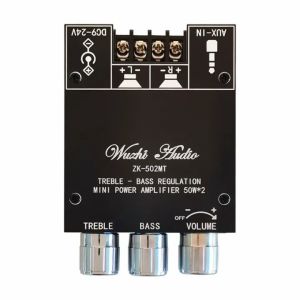 ZK-MT21 Subwoofer Amplifier Board 2.1 Channel 50WX2+100W Bluetooth 5.0 Power Audio Stereo Board Bass AMP AUX Booster Amplifier