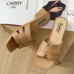 [Free Shipping] Summer WomenS Casual And Work-Appropriate Slip-On Sandals Featuring A Non-Slip Sole Mid-Heel And A Fashionable Versatile Design