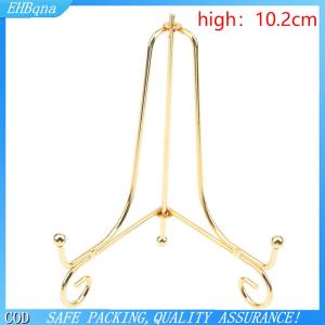 [COD] Gold Iron Display Stand Craft Bracket Book Holder Photo Pedestal Bowl Dish Frame Picture Plate Rack Easel Storage Decoration