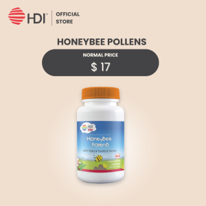 HDI Kids™ HoneyBee PollenS | Supports Focus Cognitive Development & Immunity | 60 Tablets