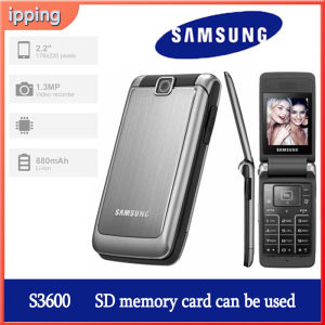 Original Samsvng s3600 flip phone 1.3mp gsm camera 2g mobile phone flip phone for Samsung