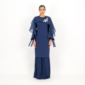 Alana Kurung in Navy Blue